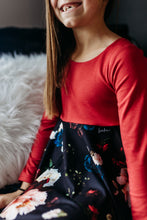 Charger l'image dans la galerie, Robe ENFANT - floral coeur haut rouge