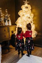 Charger l'image dans la galerie, Robe ENFANT - floral coeur haut rouge