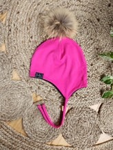 Charger l'image dans la galerie, Tuque rose bonbon en coton - SUR COMMANDE ''agencement 2x2''