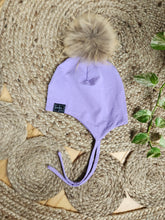Charger l'image dans la galerie, Tuque lilas en coton - SUR COMMANDE ''agencement 2x2 et nanö''
