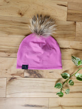 Charger l'image dans la galerie, Tuque rose nana en coton - SUR COMMANDE ''agencement 2x2''