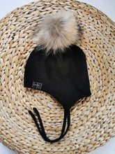 Charger l'image dans la galerie, Tuque noire en coton - SUR COMMANDE
