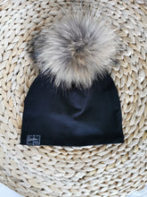 Charger l'image dans la galerie, Tuque noire en coton - SUR COMMANDE