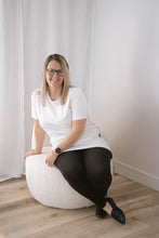 Charger l'image dans la galerie, T-shirt tunic courte - Blanc