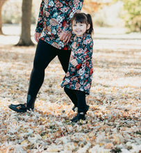 Charger l&#39;image dans la galerie, Robe enfant - Mélodie d&#39;automne noir