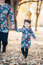 Charger l&#39;image dans la galerie, Robe enfant - Mélodie d&#39;automne noir