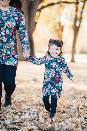 Robe enfant - Mélodie d'automne noir