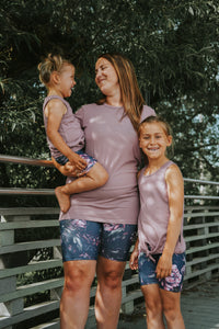 T-shirt tunic courte - Vieux mauve