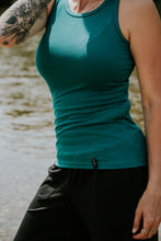 Charger l&#39;image dans la galerie, Camisole femme - Rib émeraude