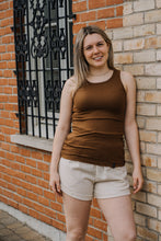 Charger l'image dans la galerie, Camisole femme - Rib brun
