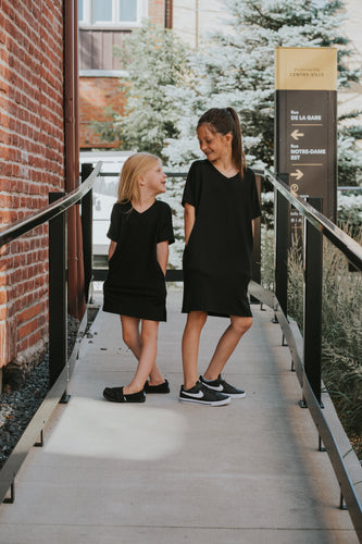 Robe à poche enfant nomade - Noir