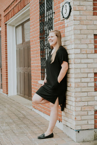 Robe à poche nomade - Noir