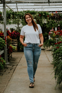 T-shirt tunic courte - Blanc