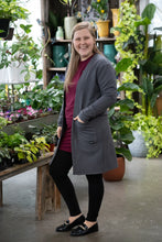 Charger l&#39;image dans la galerie, Veste longue - Gris charcoal FT