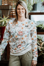 Charger l&#39;image dans la galerie, Crewneck femme - Fleuri latté