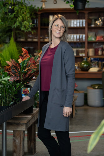 Veste longue - Gris charcoal FT