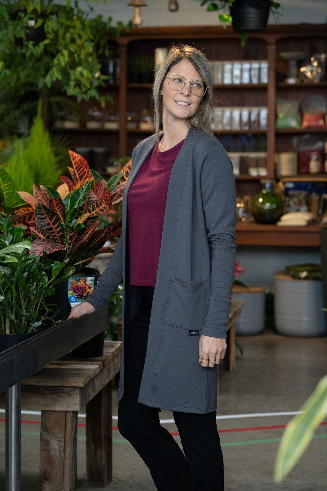 Veste longue - Gris charcoal FT