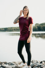 Charger l&#39;image dans la galerie, T-shirt tunic courte - Bordeaux