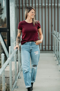 T-shirt basic - Bordeaux