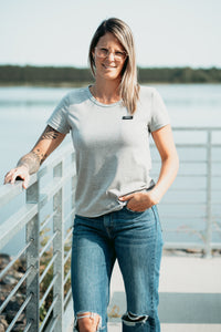 T-shirt basic - Gris marbré