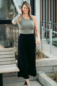 Camisole femme - Rib olive