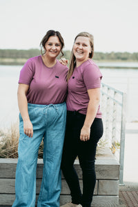 T-shirt tunic courte - Mauve cendré