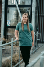 Charger l&#39;image dans la galerie, T-shirt tunic courte - Doux vert
