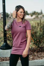 Charger l&#39;image dans la galerie, T-shirt tunic courte - Mauve cendré
