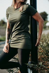 T-shirt tunic courte - Dark kaki