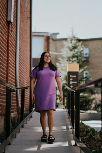 Robe oversize femme - Mauve