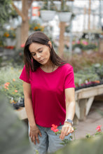 Charger l'image dans la galerie, T-shirt basic - Rib Framboise