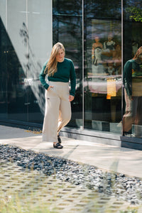 Pantalon long évasé - Avoine