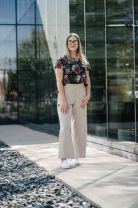 Pantalon long évasé - Avoine