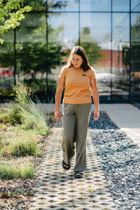 Pantalon long évasé - Kaki