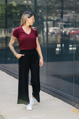 Pantalon long évasé - Noir