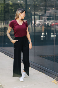 Pantalon long évasé - Noir