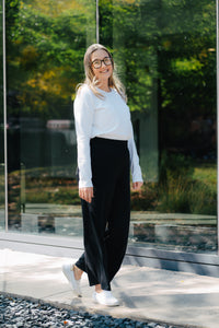 Pantalon long évasé - Noir