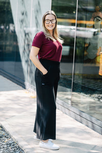Pantalon long évasé - Noir