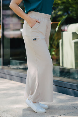 Pantalon long évasé - Avoine