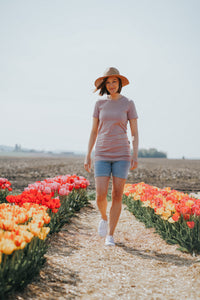 T-Shirt Tunic courte - Vieux rose