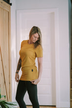 Charger l&#39;image dans la galerie, T-shirt tunic courte - Rib jaune