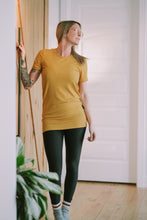 Charger l&#39;image dans la galerie, T-shirt tunic courte - Rib jaune