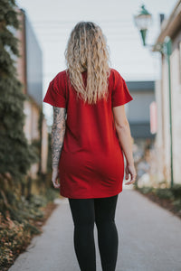 Tunique oversize - Rouge