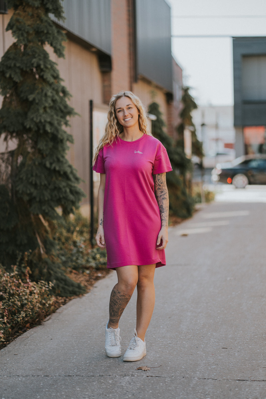 Robe oversize femme - Fushia