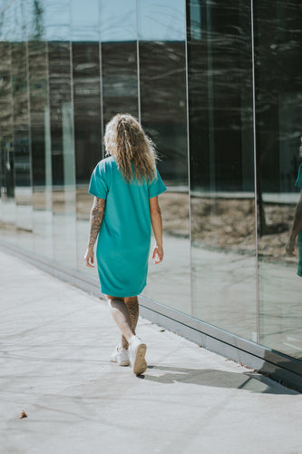 Robe oversize femme - Turquoise