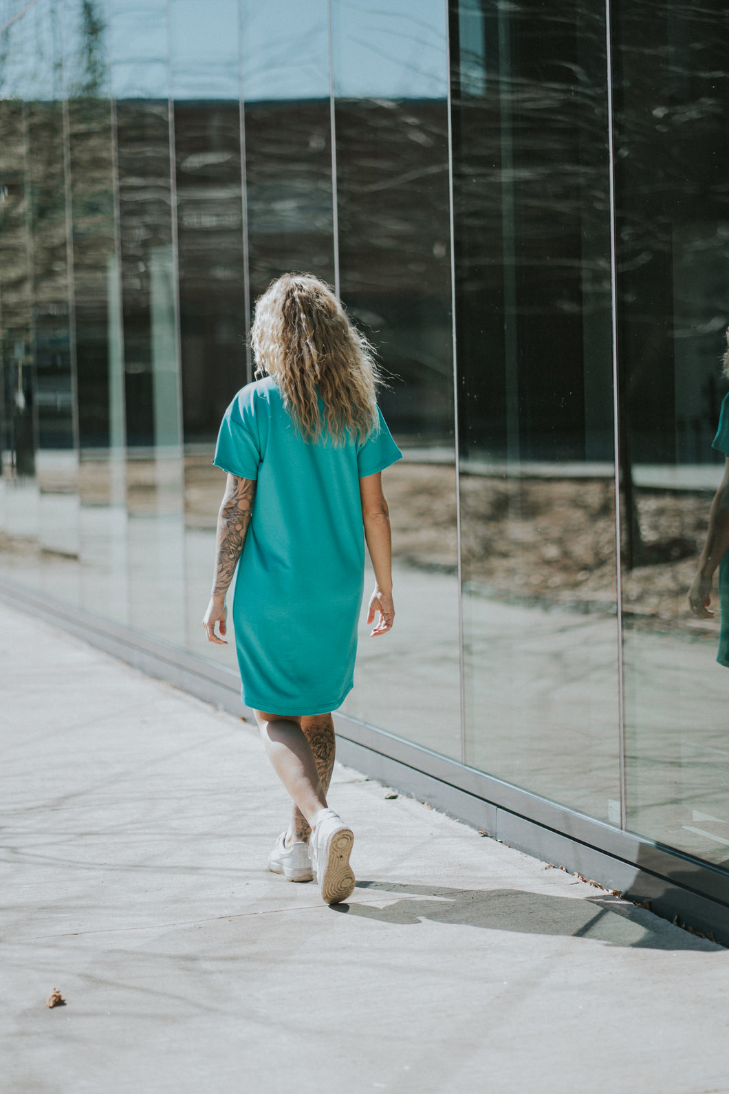 Robe oversize femme - Turquoise