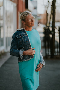 Robe oversize femme - Turquoise