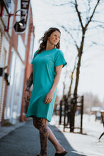 Charger l&#39;image dans la galerie, Robe oversize femme - Turquoise
