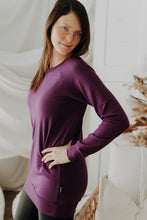 Charger l&#39;image dans la galerie, Tunique french terry bambou - Mauve raisin