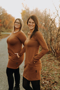 Robe/Tunique à poche - Moka